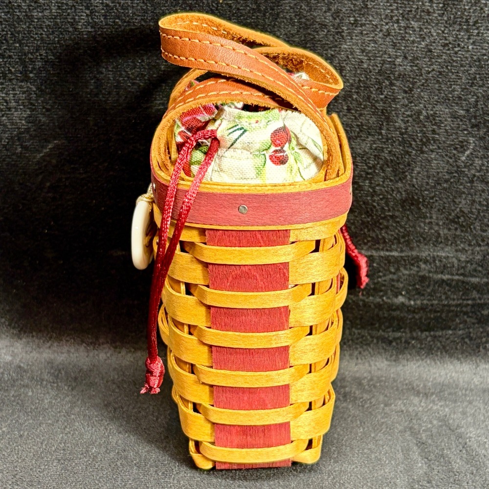 Longaberger 2008 Little Shopper Basket Tree Trimming #10 Liner Protector Tie‎ On - Picture 5 of 14